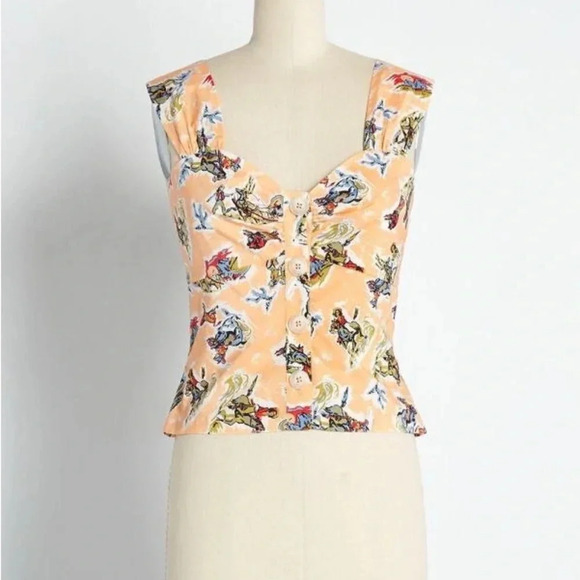 MODCLOTH Serene Serenade Tank Top in‎ Orange - Picture 1 of 8
